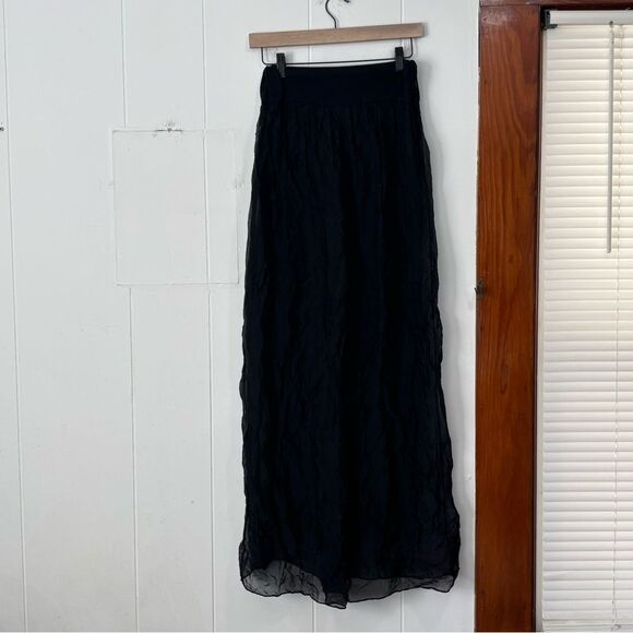 Scandal Italy Silk Viscose  “Free Pants” Black One Size - Picture 4 of 5